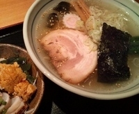 「塩そば+季節のごはん（800円+300円）」@味処 むさし野の写真