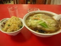 「サンマーメン+半チャーハン+ザーサイ」@玉泉亭 本店の写真