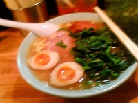 「広豚麺大盛+3点盛り（ラフテ+れん草+味玉）」@広豚麺 祖師谷店の写真