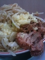 「ラーメン/野菜・脂・ニンニク少し」@ラーメン二郎 高田馬場店の写真