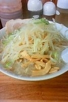 「醤油ラーメン+もやし大盛」@こってりらーめん なりたけ 本八幡店の写真