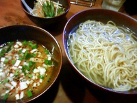 「イツワつけ麺（温麺・300g）」@イツワ製麺所食堂 東神奈川店の写真