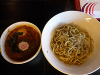 「特製辛つけ麺」@麺家 かもん 棟高店の写真