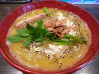 「紅あずまとかぼちゃ仕立ての鶏白湯らーめん」@つけめん・らーめん活龍 本店の写真