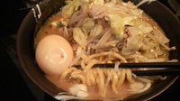 「豪腕味噌ラーメン・野菜炒め+味玉」@豪腕味噌 ザ・マグナムハウスの写真