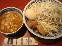 「和風つけ麺+味付け玉子（野菜ちょっと多め、味少し濃いめ、脂少し多」@麺香房 暖々の写真