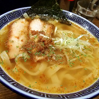 「エビースターらうどん780円+ライス100円」@らぁめん大山 神田店の写真