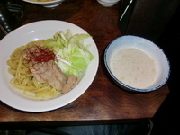 「鶏塩ポタージュつけ麺（800円）」@うぜんの写真