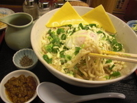 「マヨチーズあえそば（極太麺に変更）700円」@丸直の写真