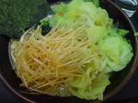 「ネギラーメン大盛+キャベツ （麺硬め）」@壱成家 南越谷本店の写真