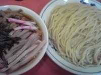 「つけそばチャーシュー入+竹の子入」@和風つけめん栄楽の写真