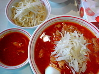 「北極ラーメン 800円 （+ミニ冷やし味噌ラーメン380円）」@蒙古タンメン 中本 亀戸店の写真