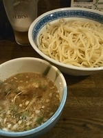 「つけめん（中）+おつまみチャーシュー+味玉+生ビール」@燦燦斗の写真