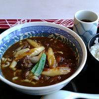 「カレーラーメン（自家製手打ち麺で）800円」@麺屋弁慶の写真