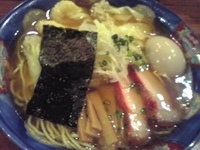 「黒だし特製ワンタン麺（大盛）+味付玉子」@八雲の写真