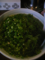 「ネギあおさの入り1050円」@らーめん まる玉 両国店の写真