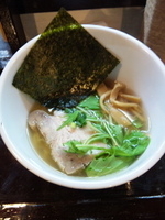 「塩ラーメン+ビール&ウーロンハイ&レバ刺し」@ラーメンダイニング てんつの写真