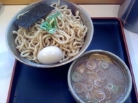 「渓つけ麺（極太麺）大盛+煮玉子」@食処 渓の写真