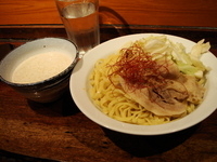 「鶏塩ポタージュつけ麺（大盛）」@うぜんの写真