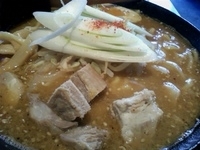 「つけ汁味噌ラーメン（大盛り、背脂あり）850円」@つけ麺 さとう 豊洲店の写真