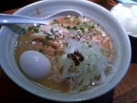 「【期間限定】 坦々煮干しそば 850円 +白飯 100円 +味玉」@煮干し 青樹の写真