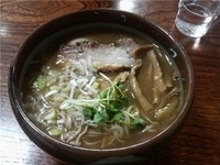 「魚介とんこつラーメン（細麺）+煮玉子」@ラーメン ひかりの写真