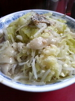 「大ラーメン豚入り（ヤサイニンニクオオメアブラ）」@ラーメン二郎 目黒店の写真