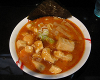 「豪腕辛味噌ラーメン（麻婆豆腐）+味玉」@豪腕味噌 ザ・マグナムハウスの写真