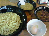 「裏メニュー（無双つけ麺）+味玉」@らあめん花月嵐 新秋津駅前店の写真