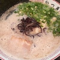 「ラーメン（ばりかた） + 替玉（はりがね） ￥720」@博多ラーメン かつ屋の写真