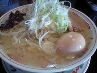 「雷神麺 中盛り+味玉（計780円）」@らーめん馬鹿 神屋（GOD-YA）の写真