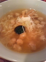 「比内鶏つみれそば（塩） 880円+味玉120円」@支那そば 一本気の写真