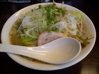 「平九郎野菜ラーメン750円（麺バリカタ/味普通/背油多め）+替玉」@平九郎Rの写真