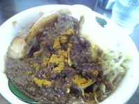 「カレーそば、味玉入り」@雷 北松戸本店の写真