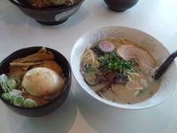 「【金・土・日限定】豚骨ラーメン\600+ミニまかない丼\0（クー」@らーめん・つけめん 満帆 太田本店の写真