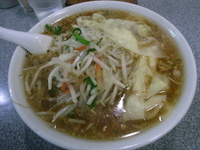 「もやしワンタン麺￥900」@中華麺店 喜楽の写真