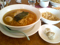 「バーミヤンラーメンと半チャーハンセット」@バーミヤン 越谷神明店の写真