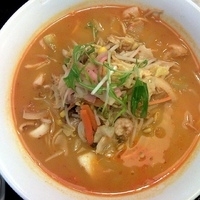 「ピリカラちゃんぽん+3辛」@長崎ちゃんぽん リンガーハット 川口末広店の写真