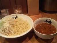 「辛つけめん（豚骨・大辛・あつもり・大盛・えびにん）850円」@中華そば 小淀の写真