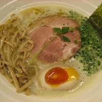「燵家製麺・改750円+メンマ増し100円+豚そぼろ飯150円」@燵家製麺の写真
