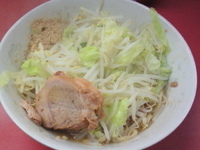 「汁なし小（魚粉）」@ラーメン二郎 環七一之江店の写真