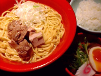 「まぜそば中盛り（650円）」@武蔵家 立川店の写真