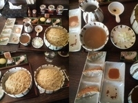 「特選つけそば+焼き餃子」@焙煎汐蕎麦処 金字塔の写真