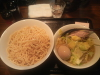 「野菜つけめん・大盛+味つけ玉子」@らーめん なか星 茗荷谷店の写真