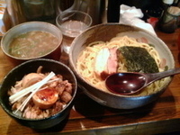 「つけ麺+チャーシュー丼」@つけ麺 椿の写真