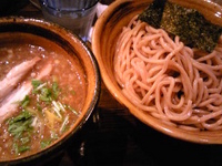 「ベジポタ味玉・肉入りつけ麺（H-1極太胚芽麺・大盛）」@つけ麺 えん寺 吉祥寺総本店の写真