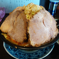 「野菜らーめんミニ辛味（150g）（700円） + チャーシュー1」@麺屋 一心の写真