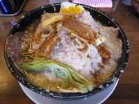 「肉まし我流らーめん（多め）」@麺 池谷精肉店の写真