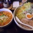 辛みそつけ麺大盛+味玉+野菜
