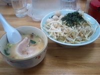「大つけ麺+もやし+うずら」@壱寅家 新松戸店の写真